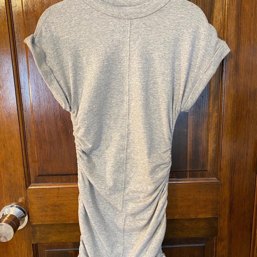 High neck ruched dress (with drawstring sides)